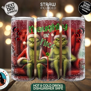 Frecher oder netter Grinch 20 Unzen Becher - perfektes Weihnachtsgeschenk
