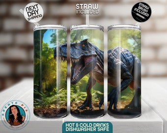 Vaso de dinosaurio inspirado en Jurassic World de 20 oz, perfecto para noches de cine