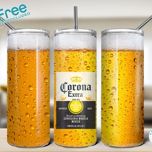 Corona Beer 20oz tumbler wrap, digital download, instant download + 12 free tumbler wraps