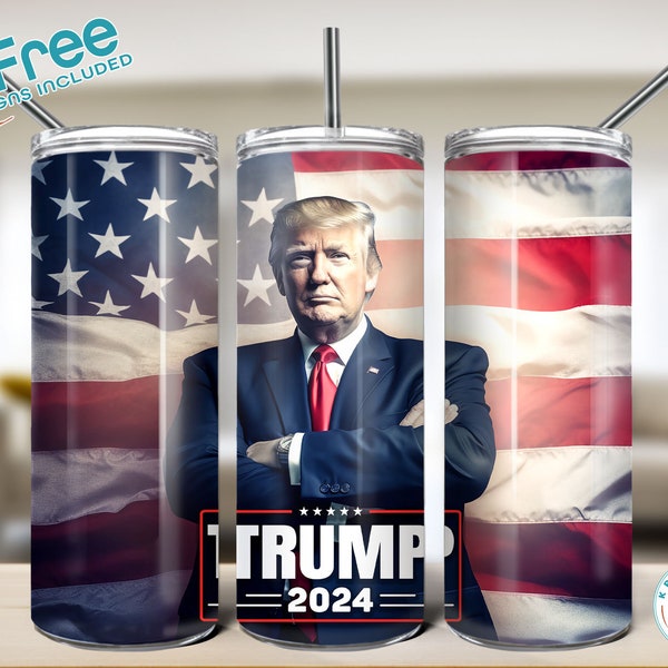 Donald Trump 2024 20oz tumbler wrap, digital download, instant download + 12 free tumbler wraps