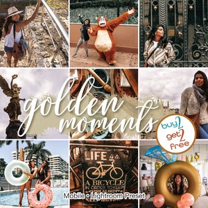 15  Mobile Lightroom Presets, Golden Moments Presets, Golden Preset