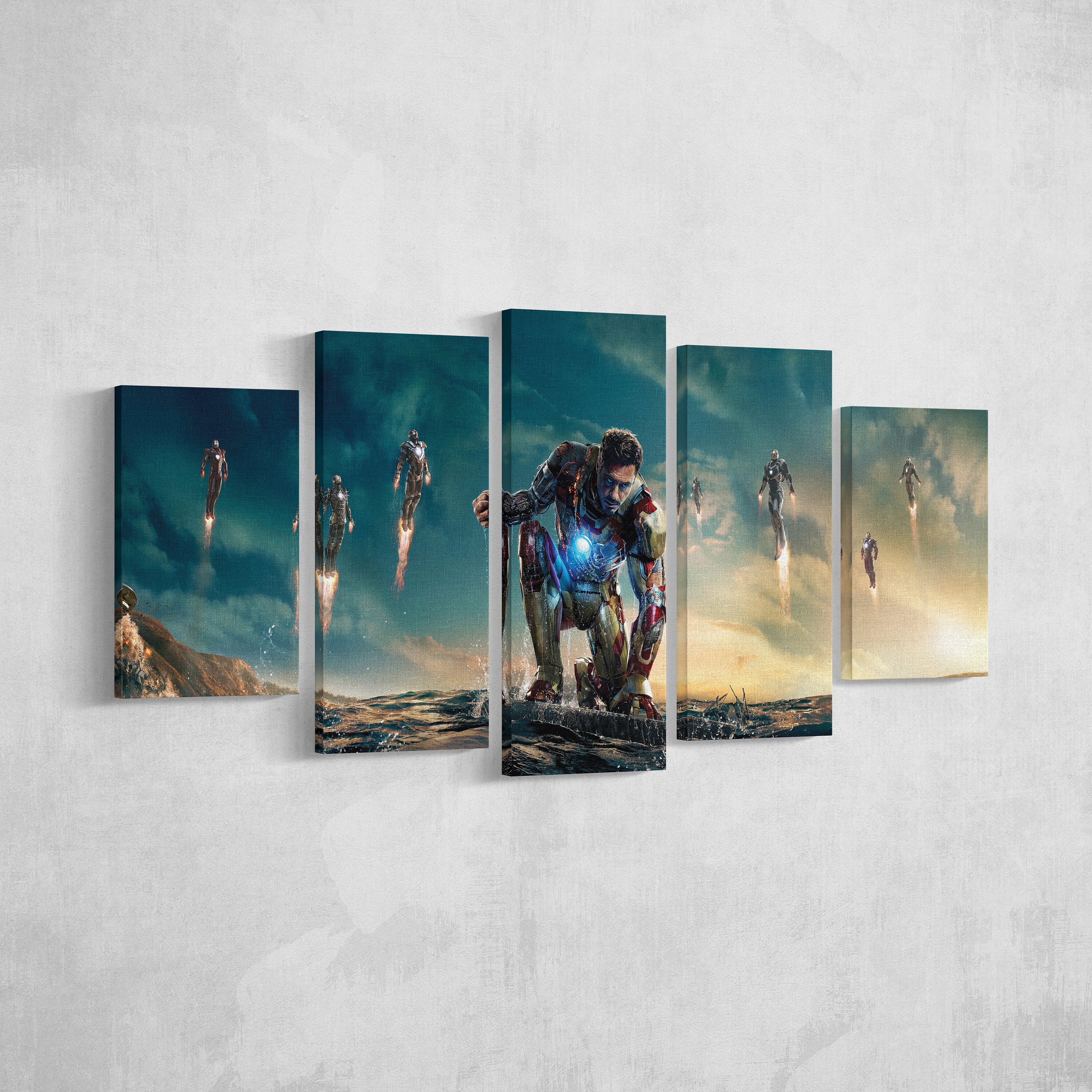 Iron Man Art Canvas Print Home Wall Decor Hand Made Ready to Etsy