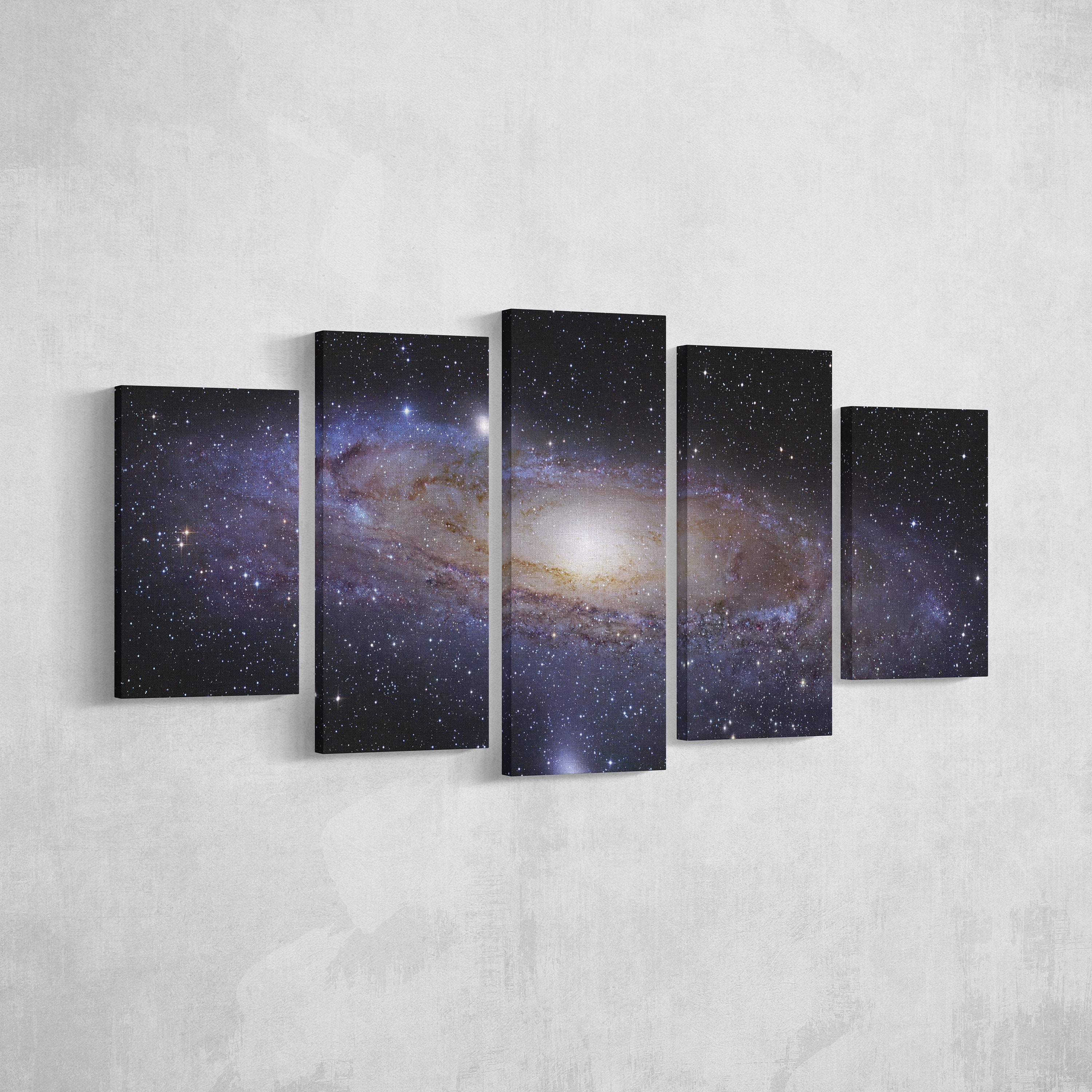 Outer Space Galaxy Poster Canvas Print Home Wall Decor Hand Etsy