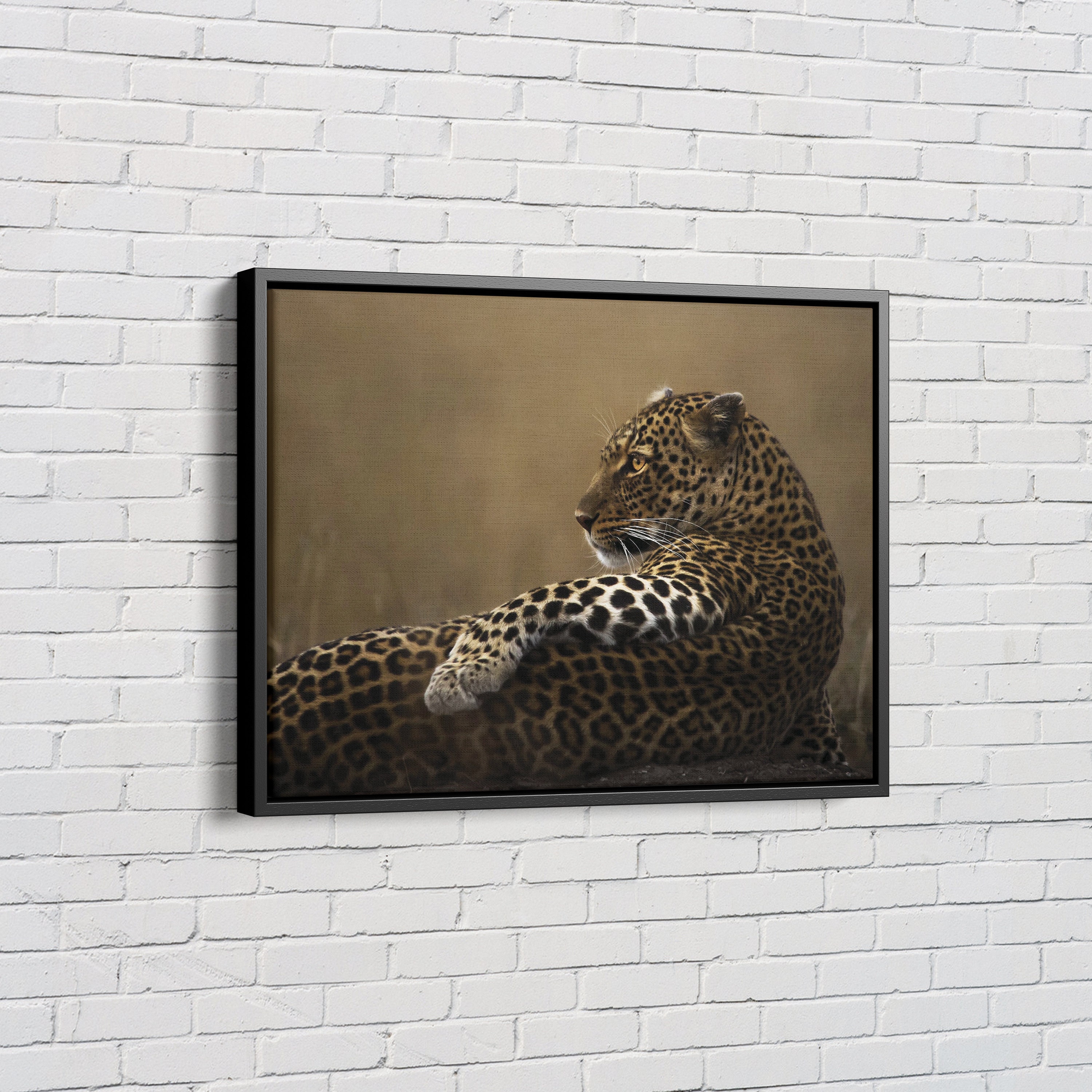 Leopard Poster Portrait Animal Canvas Print Home Wall Decor Etsy