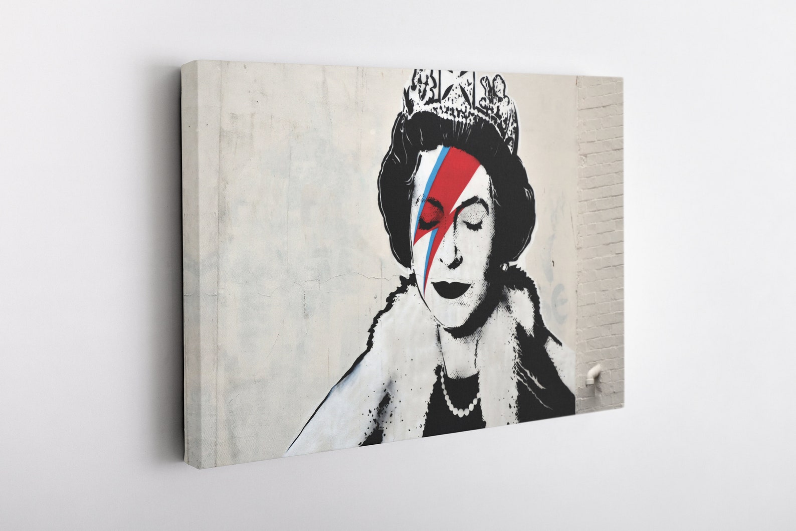 Banksy Queen Poster Art Canvas Print Home Wall Decor Hand Made | Etsy