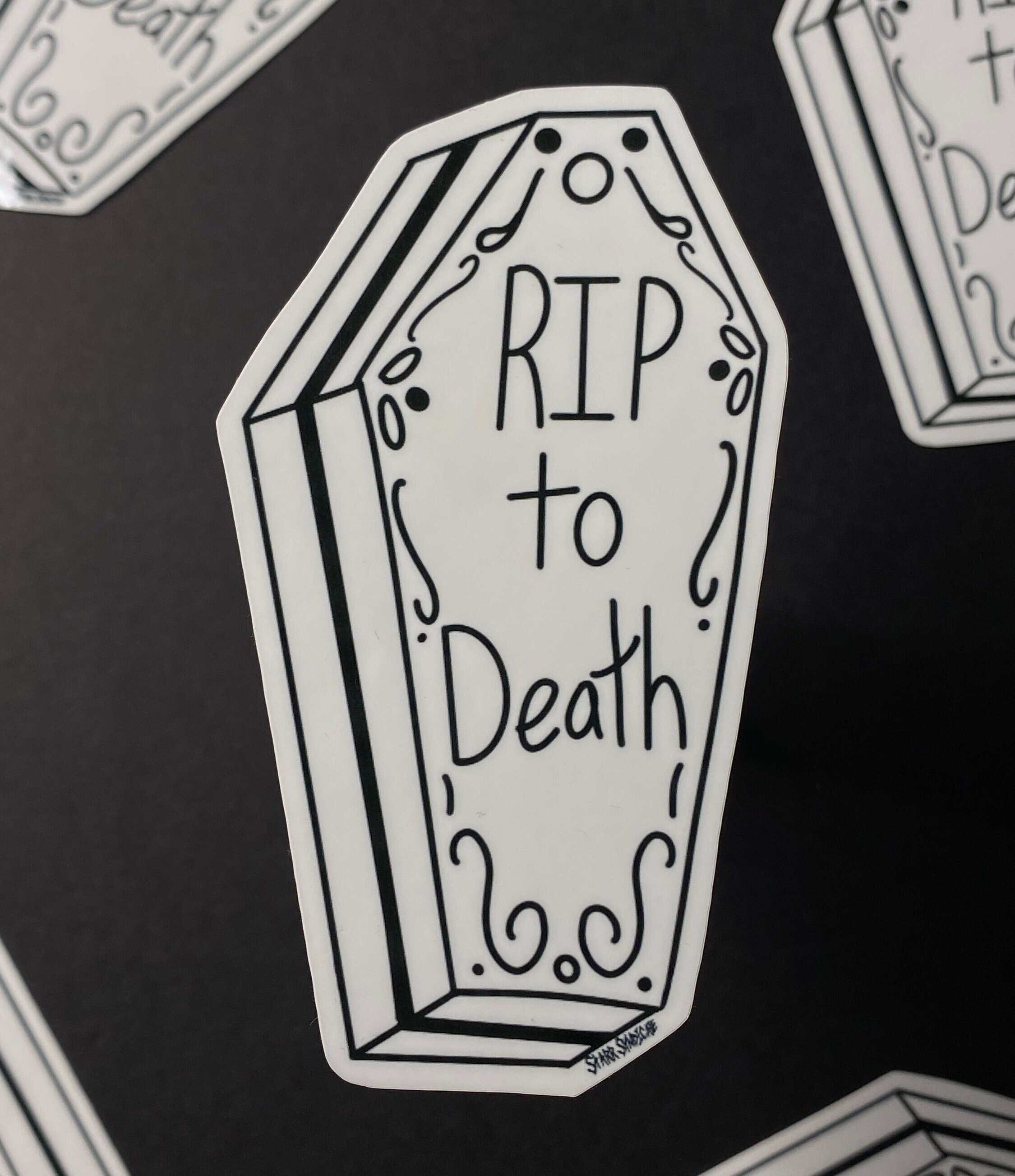 RIP to Death Waterproof Sticker / Witchcraft Stickers, Halloween ...