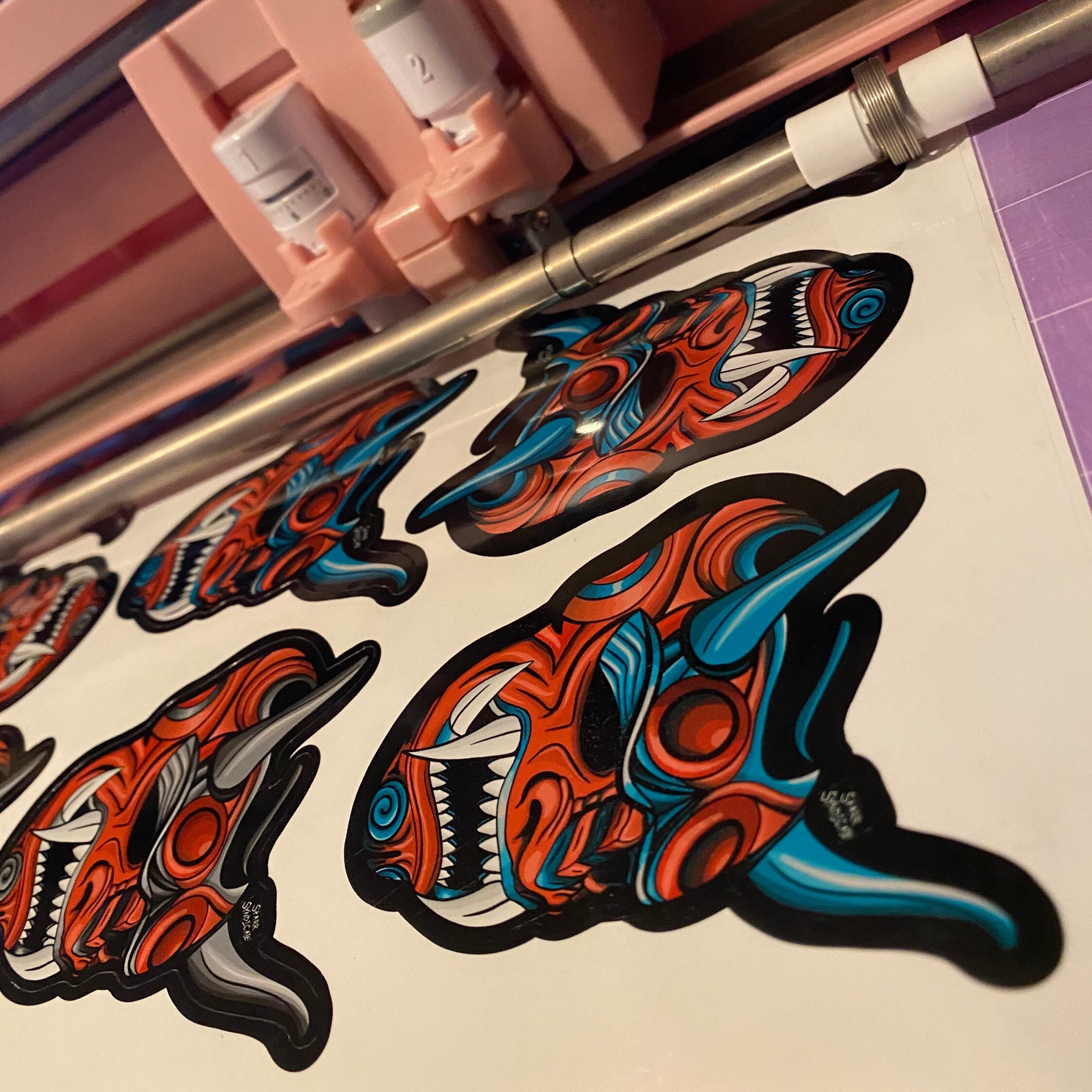 Demon Helmet Sticker Demon Mask Waterproof/weatherproof | Witchcraft Stickers, Laptop ...