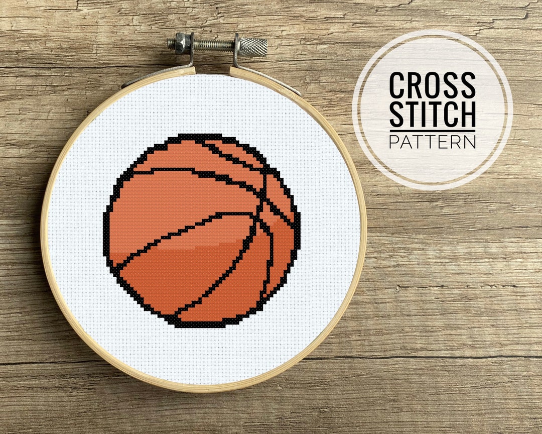 basketball-cross-stitch-pattern-sports-lover-gym-time-sport-crossstich-wall-decor-orange-ball-pdf-digital-download-etsy