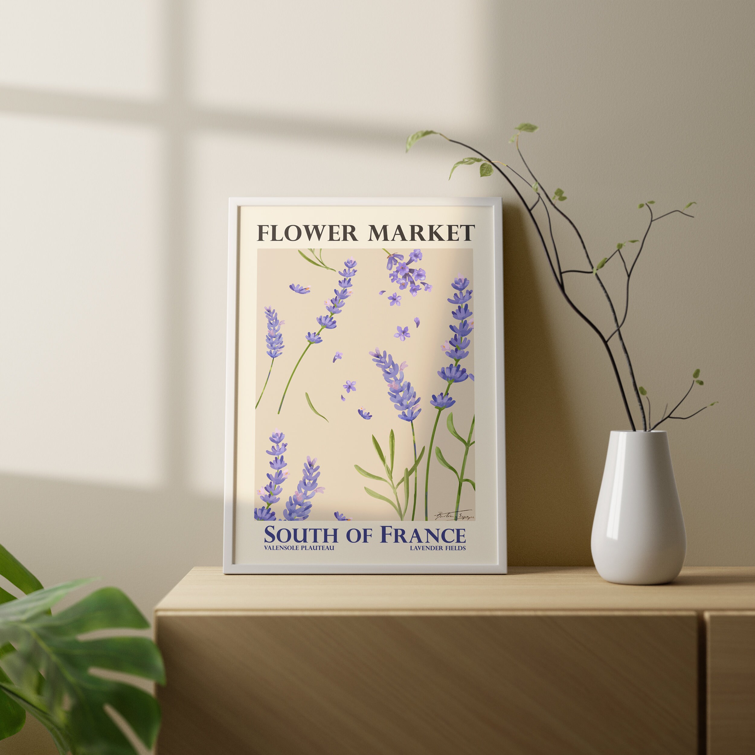Flower Market Printable Art | France Lavender | Digital Art | Lavender ...