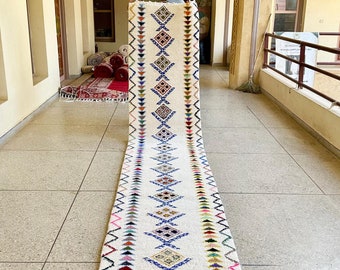 Moroccan Rug Runner - 2X16ft Authentic boujaad Rug, Amazing Azilal rugs, Unique Geometric Rug, Woven Rug, Berber Cozy Chic Rug Runner
