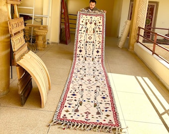 Fantastic Runner Moroccan Rug, Authentic Moroccan Runner, off-white rug Runner Rug, Hallway Runner Rug, Wool Runner, Bohemian Runner
