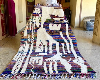 Moroccan rug White - Berber rug - Custom Moroccan rug - Beni ourain rug - Handmade rug - Plain Wool rug - colorful rug living room