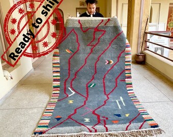STUNNING Moroccan rug -10x6 Beni ouraine rug - Wool Berber rug - boujaad rug - Custom rug - Handmade rug - Moroccan area rug