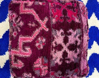 Large Vintage poufs - Set of Floor Cushion, Moroccan Ottoman, Outdoor Chair Pouf, Yoga Meditation Poof, Outdoor Kilim Poufs, Home decor .