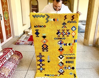 Fabulous Moroccan Rug, 3x5FT Handmade Berber Rug, Beni Ourain Rug, Abstract Rug, Large Area Rug, Morrocan Rug, Handwoven Rug