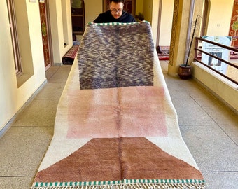 CUSTOM MOROCCAN RUG, Beni Ourain Abstract Rug, Area Wool Rug, Handmade Shag Rug, Beautiful Floor Covering, Berber Carpet