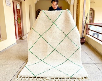 GORGEOUS BENIOURAIN CARPET,7x4ft Moroccan Handmade Rug, Azilal Rug, Living Room Rug, Handmade Wool Carpet, Azilal Berber Rug, Handwoven Rug