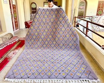 Geometric Beni ourain rug - Moroccan rug - Wool Berber rug - Custom rug - Handmade rug - Genuine lamb wool - Morocco rug - Beni rug