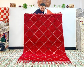 Moroccan rugs 6x5 Beni Ourain Rug, Berber carpet, handmade gift rug, art design bohemian rug, Multi color rug, (ready to shipping)