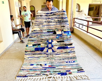 Colorful 7x5FT Vintage Moroccan rug / Boujaad handmade Rug/ Wool area carpet/ tribal bohemian rug/ Large beni ourain accent