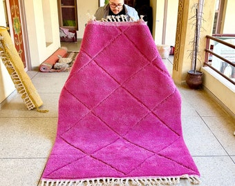 Purple Moroccan rug - Geometric Beni ourain rug - Moroccan area rug - Wool rug - Moroccan Berber rug - Custom rug - Moroccan Handmade rug