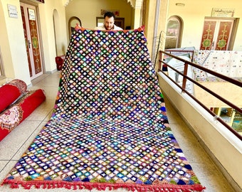 STUNNING BENOURAIN RUG, Custom Carpet, Moroccan Rug, Sheep Wool Rug, Colorful Rug, Berber Rug, Geometric Rug, Handwoven Rug, Unique Area Rug