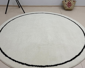 MOROCCAN ROUND RUG, Beni ourain Brown Circle Rug, Geometric handmade Carpet, Custom Wool Rug, Authentic Berber Area Rug, Luxury Beni Rugs.