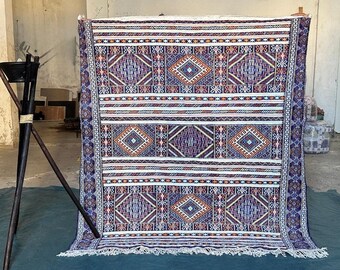 Moroccan Rug Sabra Handmade Boujaad Rug Atlas Carpet Blue kilim Rug 2 Bohemian Boujaad Rug Moroccan Berber Carpet Bohemian Rug