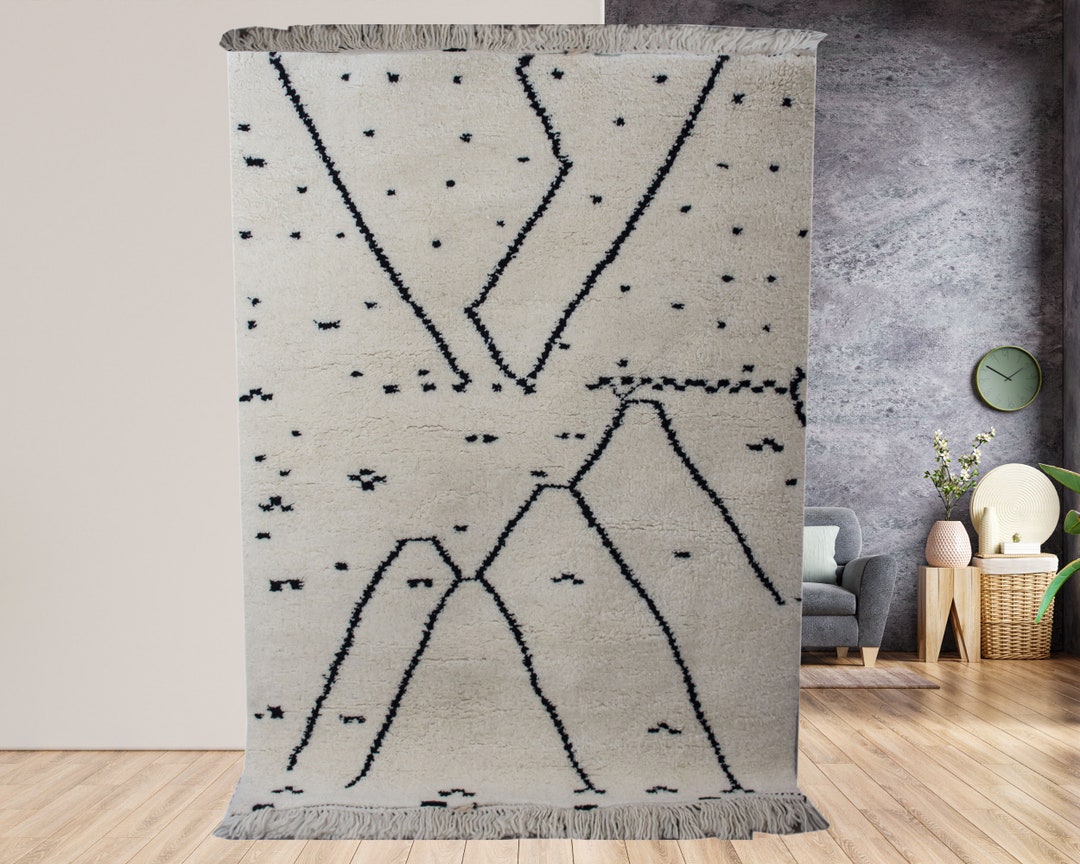 Custom Made Azilal Moroccan Rug, Handmade Carpet, Authentic Beni Ourain