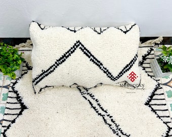 Custom Moroccan Pillow, Vintage Pillow, Lumbar Pillow, Bohemian Pillow, Sequins Cushion, White Pillow, Throw Pillow