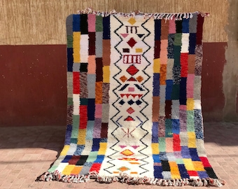 Custom Beni ourain Rug - Large Moroccan Rug - Handmade Wool Rug - Beni Rug - Berber Rug - Living Room Rug - Teppich Rug - Custom rug