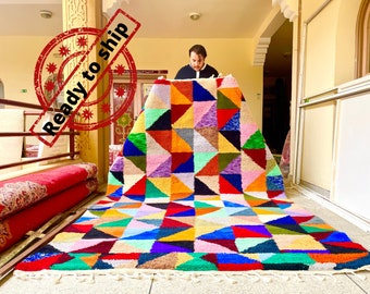 GORGEOUS BENIOURAIN CARPET,10x6 Moroccan Handmade Rug, multi Color Rug, Living Room Rug, Wool Carpet, Azilal Berber Rug, Handwoven Rug