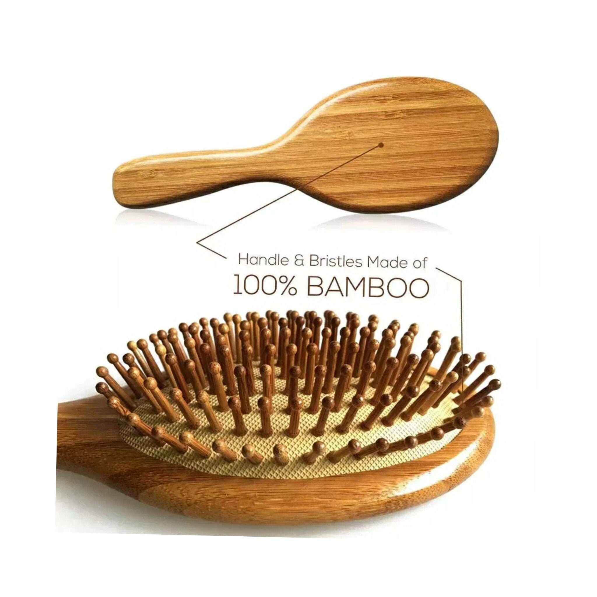 Premium Wooden Bamboo Hair Brush Or Beard Care Hair Growth & Etsy