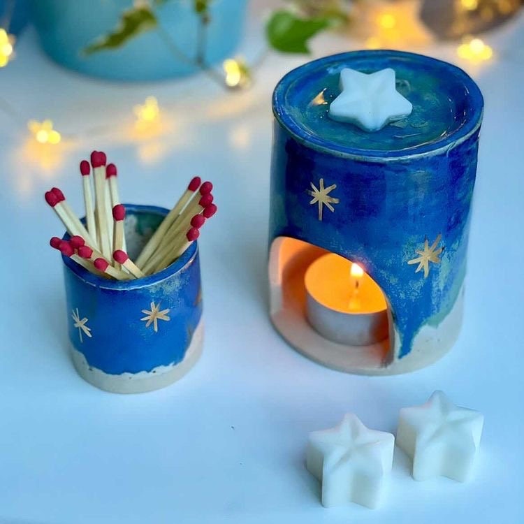 Handmade Pottery Wax Burner / Essential Oil Burner/ Wax Melt Etsy UK