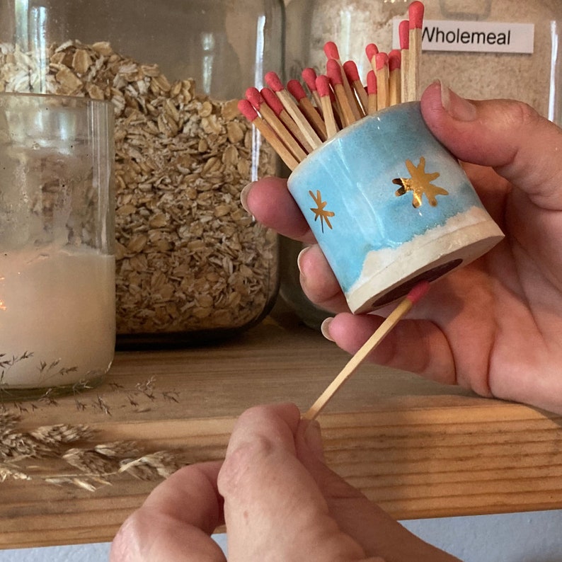 Matchstick Holder With Striker Paper/ Match Holder/ Handmade / Etsy UK