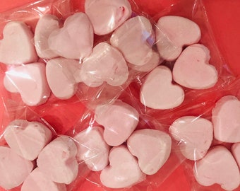 40 marshmallow hearts