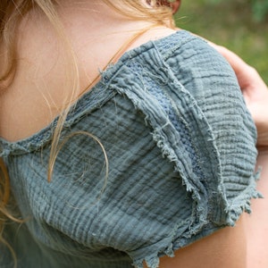 Size 38-40 - Wild tunic with fringes made of muslin elf dress Meduna Zipfel fairies