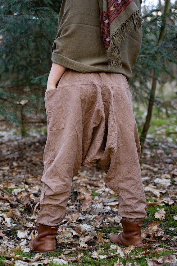 Hemp Harem Pants - Brown