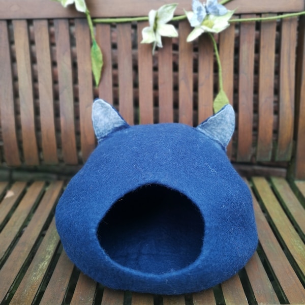 Cat cave blue ears