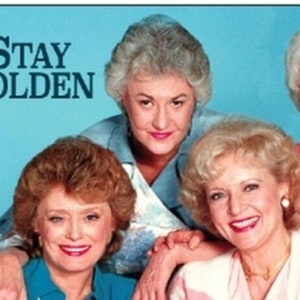 Stay Golden,The Golden Girls Gang on a 2x3 Steel Refrigerator Magnet with Glossy Finish.A Gift for Him or Her.Valentine Gift For Her.