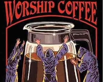 Worship Coffee Dark Lord Magnet: Glossy Finish, Metal Construction (2x3)