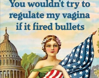 Feminist Refrigerator Magnet: Glossy Finish, Political Statement
