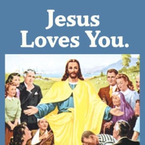 Funny Jesus Magnet, Glossy Finish, Refrigerator Magnet, Gag Gift