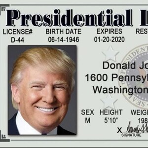 President Donald Trump,Presidential License on a 3.5” x 2.5” Metal Magnet With Glossy Finish.A Great  Magnet For Him or Her.