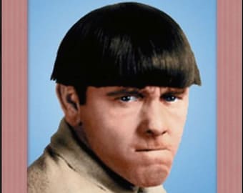 Moe From The Three Stooges Metal Magnet: Funny Glossy Finish (3.5” x 2.5”)