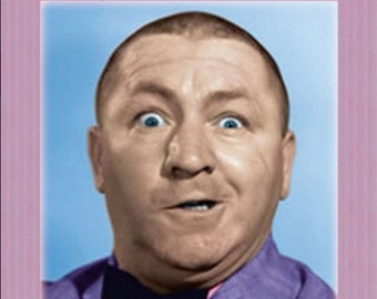 Curly - The Three Stooges Magnet: Funny Glossy Metal Magnet (3.5” x 2.5”)