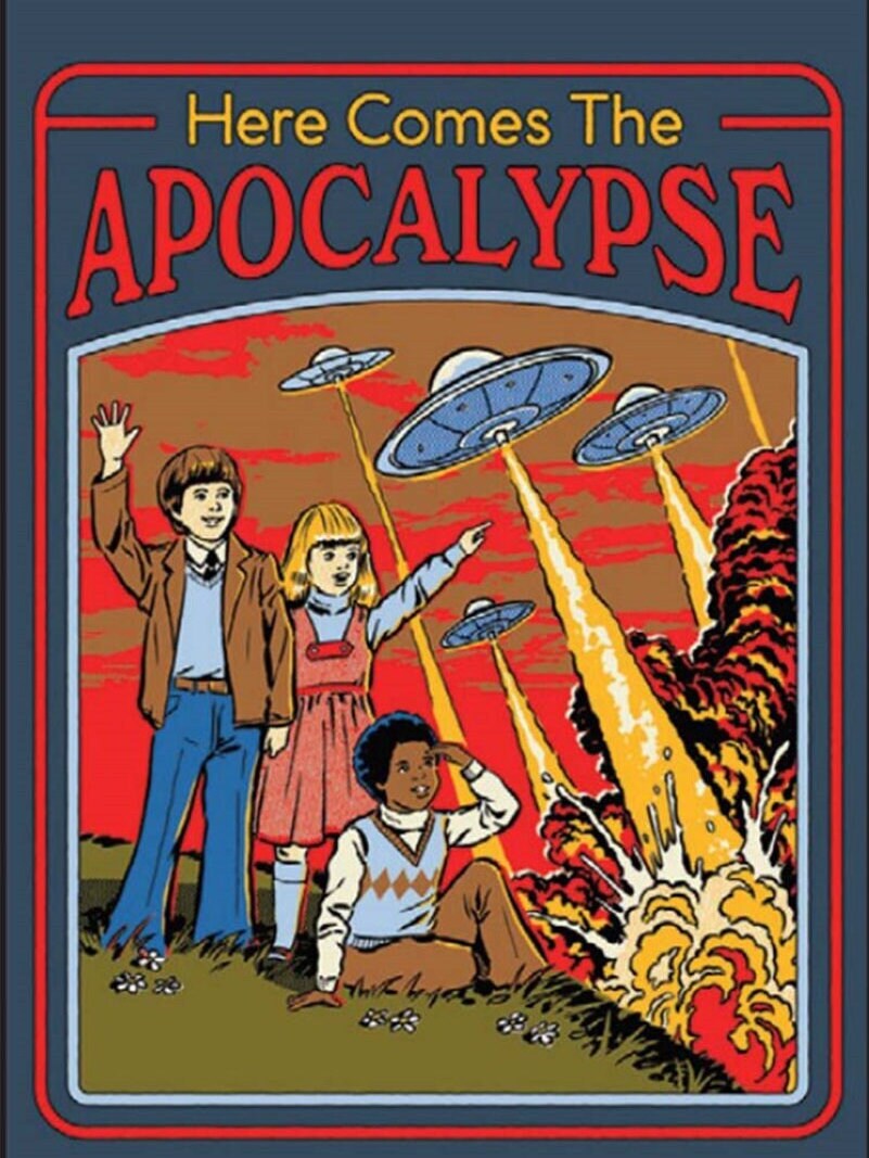 Apocalypse Refrigerator Magnet: Glossy Steel Construction (2.5x3.5
