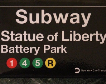 Statue of Liberty Subway Sign Refrigerator Magnet - MTA Licensed