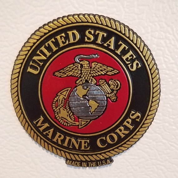 US Marine Corps Seal Magnet - 5x5 Inch High-Qilitary Vehicle & Refrigerator Decal