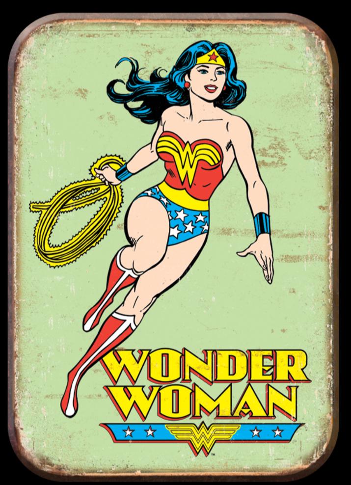 Wonder Woman on a 2x3 Refrigerator Magnet With Glossy Finish. A